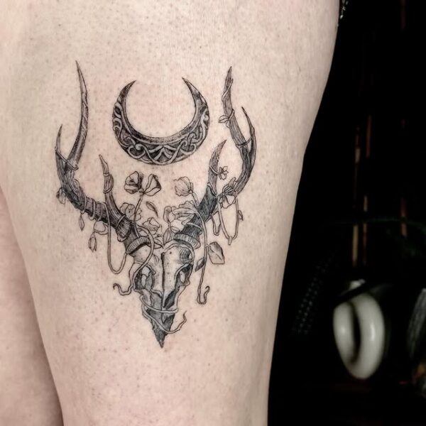 Gothic Deer Skull