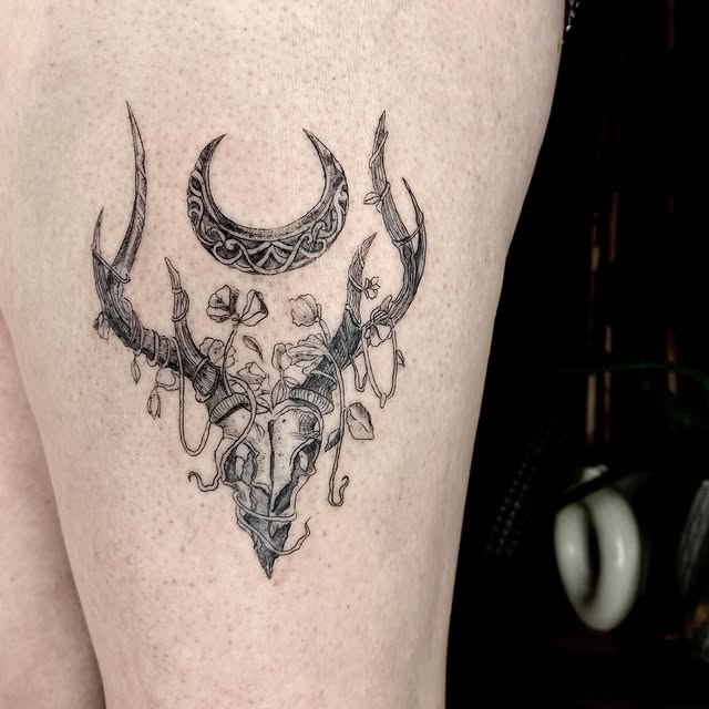 Gothic Deer Skull